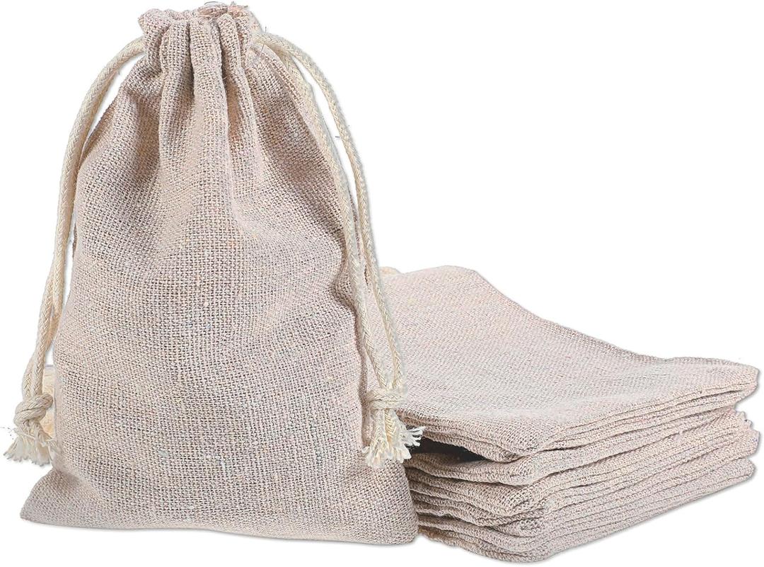 10PCS 43 Inches Cotton Bags, Party Favor Bags, Drawstring Bag, Small Drawstring Pouch for Party Wedding Storage Home Supplies, Spice Bag for Filtering Cooking Soups/Tea/Cold-Brewed Coffee