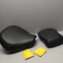 Juego de asiento de cojn delantero trasero de cuero sinttico + espuma suave, color negro para Suzuki Boulevard C50 2004-2013 para Suzuki Volusia VL800 2001-2004