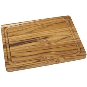 Lipper International 7215 Teak Wood Edge Grain Kitchen Cutting and Serving Board, Small, 12" x 9" x 5/8"