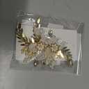 JAKAWIN Gold Hair Clip Gold Flower Wedding Hair Piece Crystal Bridal Hair Accessories for Women