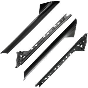 A-Pillar Trim Molding Windshield Set, Compatible with 2011-2019 Ford Explorer, Left & Right, Outer & Inner, 926450 926451, Window Trim Moulding BB5Z7803145AA BB5Z7803144AA BB5Z7803137AA BB5Z7803136AA
