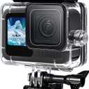 FitStill Underwater Waterproof Diving Housing for Go Pro Hero 13/12/11/10/9 Black,60M/196FT Protective Underwater Diving Housing Shell Accessories (Hero 13/12/11/10/9 Black)