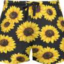 Women Pajama Shorts Lounge Bottom Leopard Print Cheetah Sleepwear Drawstring Pj Bottoms Jogging Yoga Sweat Shorts (L)