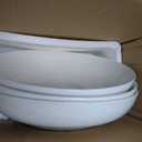 MALACASA 10" Large Pasta Bowls, 56 OZ White Salad Bowls Soup Bowls, Porcelain Serving Bowls Set of 4, Large Kitchen Bowl Plates Pasta Plates, Microwave & Dishwasher Safe, Series REGULAR