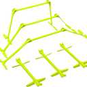 QUICKPLAY PRO Quick-Click Adjustable Speed Hurdles, Set of 6 | 3 Heights in One (6", 9", 12") | All-in-One Agility & Plyometric Training Hurdles | Patented, Portable & Durable