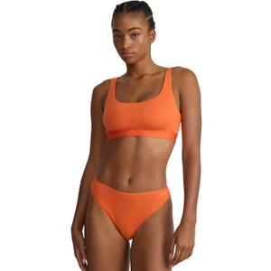 Organic Basics Women's Core Ribbed Cotton Tank Top Bralette (Orange, XL)