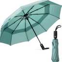 Mr. Pen Automatic Travel Umbrella - Green, Compact, Windproof for Rain