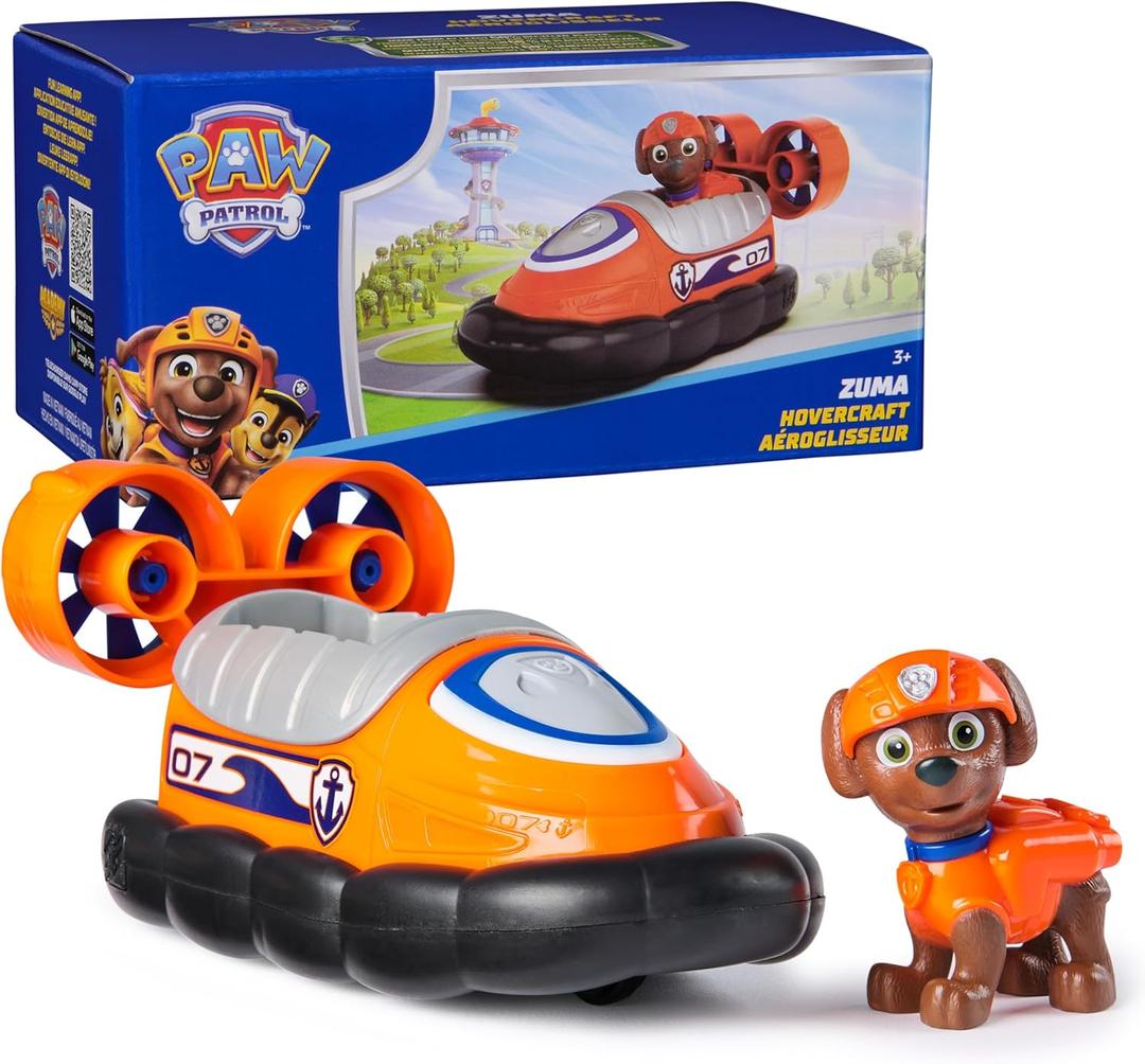 PAW Patrol, Zumas Hovercraft, Toy Vehicle with Collectible Action Figure, Sustainably Minded Kids Toys for Boys & Girls Ages 3 and Up