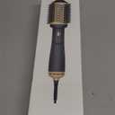 Hair Dryer Brush Blow Dryer Brush in One, 4 in 1 Hair Dryer and Styler Volumizer with Oval Barrel, Professional Salon Hot Air Brush for All Hair Types, Gold