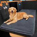 FURTIME Backseat Pet Bed Mat, Non-Slip Dog Bed for Car Back Seat, Washable Travel Pet Mat with Removable Cover, Dog Seat Covers Protector Fit for Backseat Extenders and Trucks SUVs, 54"x 24.8", Grey