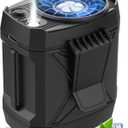 3 x Portable Clip On Fan for Under Shirt, Waist Fan Clip On Belt, 4-in-1 Rechargeable Body Fans with LED Light, Phone Stand, Fast Charging 4-Speed Hip Personal Fans for Baby, Mowing, Work, Kitchen, Truck (Black)