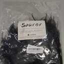 Soarer Black Ostrich Feather Boa - 2Yards 1Ply Long Boas for Halloween Party,DIY Craft Sewing,Concert(Black)