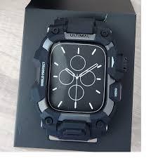 ULTIMAL Rugged Case with Band for Apple Watch 49mm,Compatible with Apple Watch Ultra 3/2/1, Military Grade Shockproof Bumper Cover for iWatch Tactical Band Men (Black, 46mm)