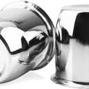 2Pcs 2.8inch Trailer Wheel Center Caps Push Through 2.8" Bore 2.91" Tall Hub Cap for Truck SUV RV Wheel Rim, Chrome Silver Wheel Cover