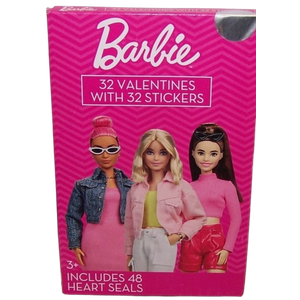 Valentines Day Cards Box of 32 Dreamworks Gabby's Dollhouse, Valentines Day Exchange Cards Barbie, 2 Pack