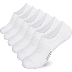 Airacker No Show Socks Womens Athletic Cushioned Low Cut Sports Running Ankle Socks for Women 6 Pairs, Size: 5-8