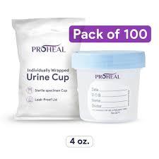 Specimen Collection Sterile Urine Cups - 100 Pack