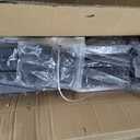 6FT 201 Stainless Steel Heavy Duty Fence Post for Wood Slats(Serial Post), Outdoor Ground Install Wooden Privacy Fence Panels Posts Matte Black 2Pack