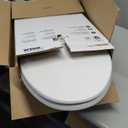 KOHLER 4636-RL-0 Cachet ReadyLatch Elongated Toilet Seat, Quiet-Close Lid, Contoured Seat, Grip-Tight Bumpers and Installation Hardware, White, 18.04"L x 14.18"W