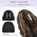 18 Inch Ponytail Extension - Wavy Pony Tails Hair Extensions, Claw Clip Ponytail Extension, Synthetic Hair Extensions Ponytail, Clip in Ponytail (Color: Medium Brown with Blonde Highlights)