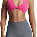 Aoxjox Women's Workout Sports Bras Fitness Metamorph Sienna Twist Bra Yoga Crop Tank, Size: Medium