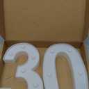 30th Birthday Decorations for Her Him,30th Birthday Centerpieces Table Decorations for Women Men,Light Up Numbers 30 Sign for Party Backdrop Wall Decor for 30 Wedding Anniversary Decoration
