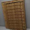 Cat Litter Box Enclosure with Soft Litter Mat; Hidden Cat Washroom Furniture with Door; Handwoven Rattan Kitten House with Large Space; Pet Crate for Living Room, Bedroom, Balcony (Natural) (30.3'' L x 18.2'' W x 24.2'' H)