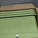 3 Pcs Large Rectangular Planter Boxes Outdoor, Green, 20 Inches