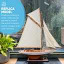 Thorness Fully Rigged Lulworth Model Yacht | 65cm (L) x 72cm (H) | Nautical Ornament | Sailboat Model | Lulworth Sailing Ship Model | Fully Assembled Model Boat Ready for Display