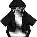 Dog Raincoat rain Jacket Raincoat Dogs Waterproof Small Medium Breeds Zip Closure Storage Pocket Harness Hole Black M