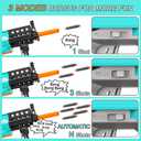 Automatic Toy Gun for Nerf Guns Bullets - 3 Modes Toy Foam Blasters with Bipod, 2 Magazine Clips, 100 Bullets, Automatic Machine Gun for Boys Kids Age 6-12, Gifts for Birthday Christmas