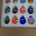 HDCRYSTALGIFTS Crystal Eggs Easter Eggs Handmade Tiny Eggs Decorative Home Decoration Collectible Figurine for Boy Girl Party Favor Craft（12 pcs）