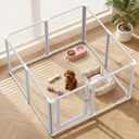 Clear Acrylic Dog Play Pen Indoor (White, 23.6H, 8)
Pet Enclosure for Small Dogs Cats, Outdoor Use with Door, Easy Assemble Cleaning
