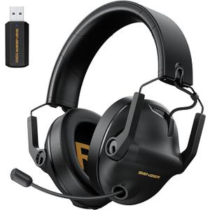SG600 Wireless Gaming Headset for PC, PS5, PS4, Laptop, Mac, Nintendo Switch, 2.4GHz & Bluetooth 5.3 Gaming Headphones with Noise Canceling Mic, Stereo Sound, 70+Hr Battery, 15ms Latency