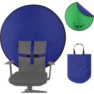 Cosmos 1 Pc Blue Screen Backdrop 43 in / 110 cm Diameter Foldable Portable Photography Background Green Screen Chroma Key Backdrop for Photography Photo Video Studio, Live Streaming, Video Meeting