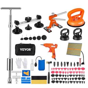 VEVOR 117 PCS Car Dent Puller Kit, Paintless Dent Repair Tool with Lifter, Slide Hammer & Suction Cup for Auto Body Dents, Hail Damage, Door Dings