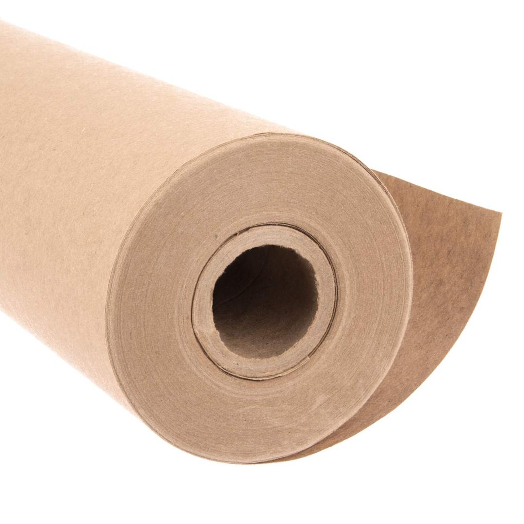 Eco Kraft Wrapping Paper Roll (Jumbo) | Biodegradable Recycled Material | Made in the USA | Multi-use: Natural Wrapping Paper, Table Runner, Moving, Packing & Shipping | 30 x 1200 (100ft)