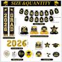 Graduation Decorations 2026 Set, Class of 2026 Party Decor Set Include Congrats Grad Banner, Graduation Backdrop, 2026 Foil Balloons, Complete Party Supplies for High School/College Celebrations
