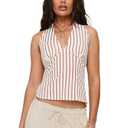 Princess Polly Princess Polly Radiant Beam Halter Top Orange Stripe, size 6