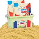 Sensory Sand Bulk Size 10 Pounds Moldable Indoor Playsand Brown Sand Color with Container (Beige)