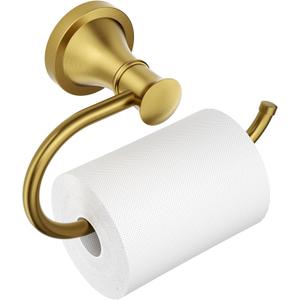 BESy Brushed Gold Toilet Tissue Paper Holder Brushed Gold Bathroom Accessories Toilet roll Paper Hanger, Wall Mounted, Rustproof