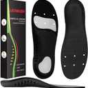 Plantar Fasciitis Arch Support Shoe Inserts Women & Men - Insoles Orthotic Inserts for Flat Feet, Cushioning Shoe Insoles for Foot Pain, Running, Heel Spurs, Arch Pain High Arch - Boot Insoles (M: Mens 8.5-10 / Womens 9.5-11, Black)
