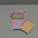 16 Pack Glitter Pens and Notepads Set 8 Mini Glitter Pocket Notebooks 8 Fancy Sparkly Ballpoint Pens Stationery Gifts for Women Teacher Journaling School Office Supplies (Pastel Color)