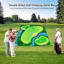 Golf Chipping Game Mat, Double Sided Golf Hitting Mat,6x5 FT Golf Practice Mat Outdoor Indoor Golf Games for Adults,Score Sticky Playing Golf Balls for Home Backyard Garage Game(No Club)
