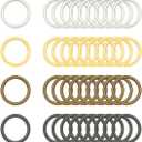 40pcs 4 Sizes O Rings Welded Strong Metal Heavy Duty Round Ring for Pet Collars Buckle Belts Strap Webbing Sewing