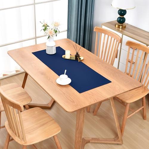 Farmhouse Navy Blue Table Runner Small Short Table Runners 36 Inches Coffee Table Runner for Dresser Living Room Bedroom Holiday Party Banquet 12X36 Inch