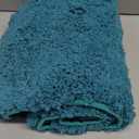 MIULEE Teal Bathroom Rugs, Soft Absorbent Microfiber Bath Rugs Non Slip Quick Dry Fluffy Bath Mats for Bathroom Floor Tub Showers, Machine Washable, 20x30 Inch