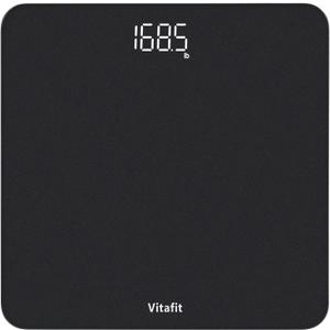 Vitafit Digital Bathroom Scale for Body Weight, Weighing Professional Since 2001, Clear LED Display and Step-On, 3*AAA Batteries Included, 400lb/180kg, Spray Silver Black