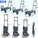 330lbs Hand Truck with Folding Basket, 2-in-1 Aluminum Foldable Dolly Cart