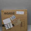 VASAGLE MAEZO Collection - End Table with Charging Station, Narrow Side Table, Nightstand with Tapered Legs, Curved Transitions, for Small Spaces, Living Room, Bedroom, Honey Brown ULET329K101S